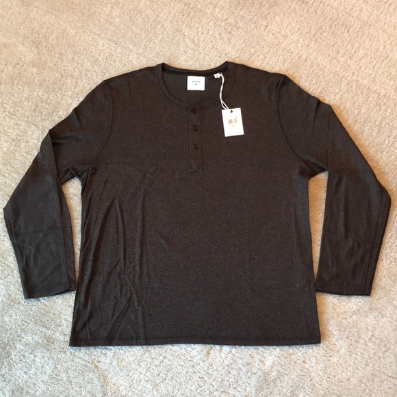 Billy Reid Men’s Long Sleeve Mouline Henley XXL - Picture 1 of 4